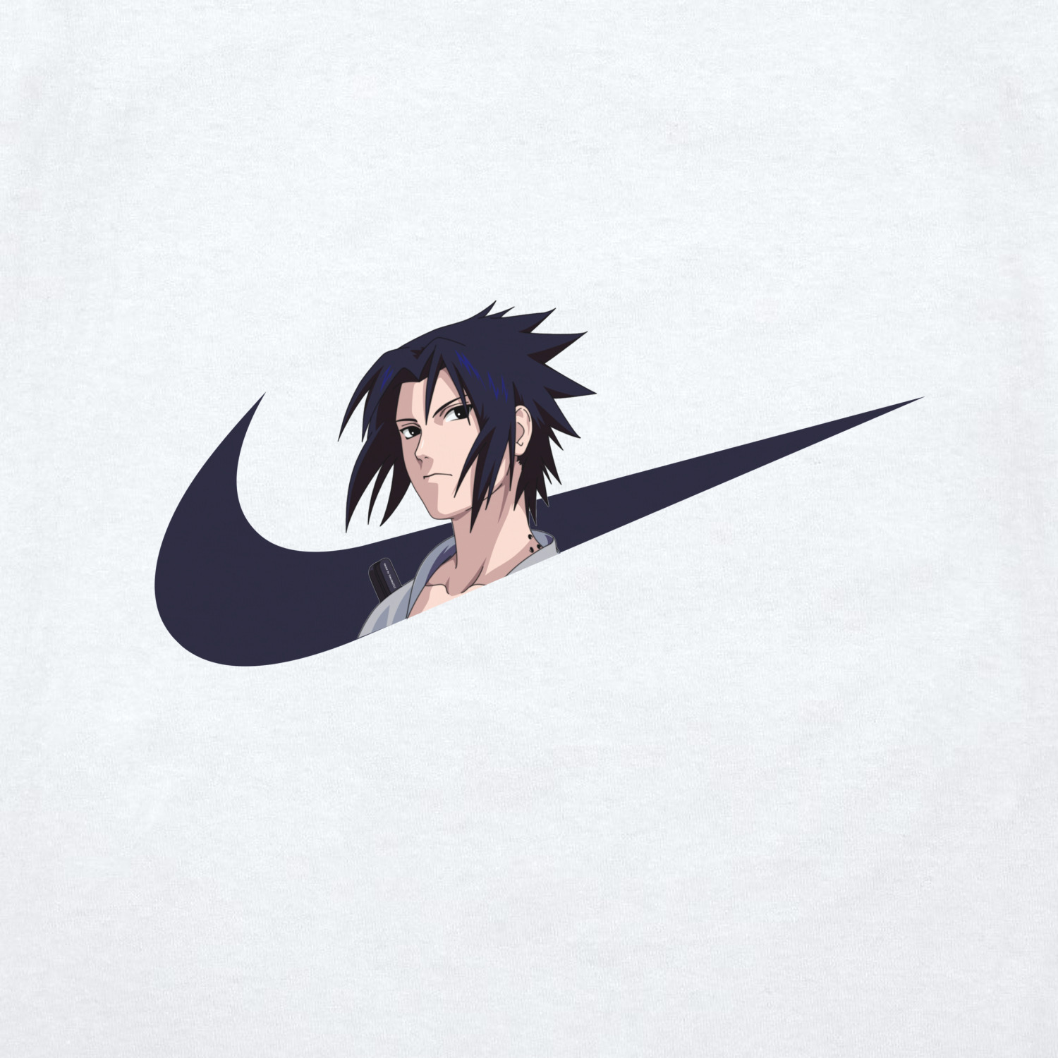 Мужская футболка «nike sasuke» цвет белый - дизайнер принта nuki