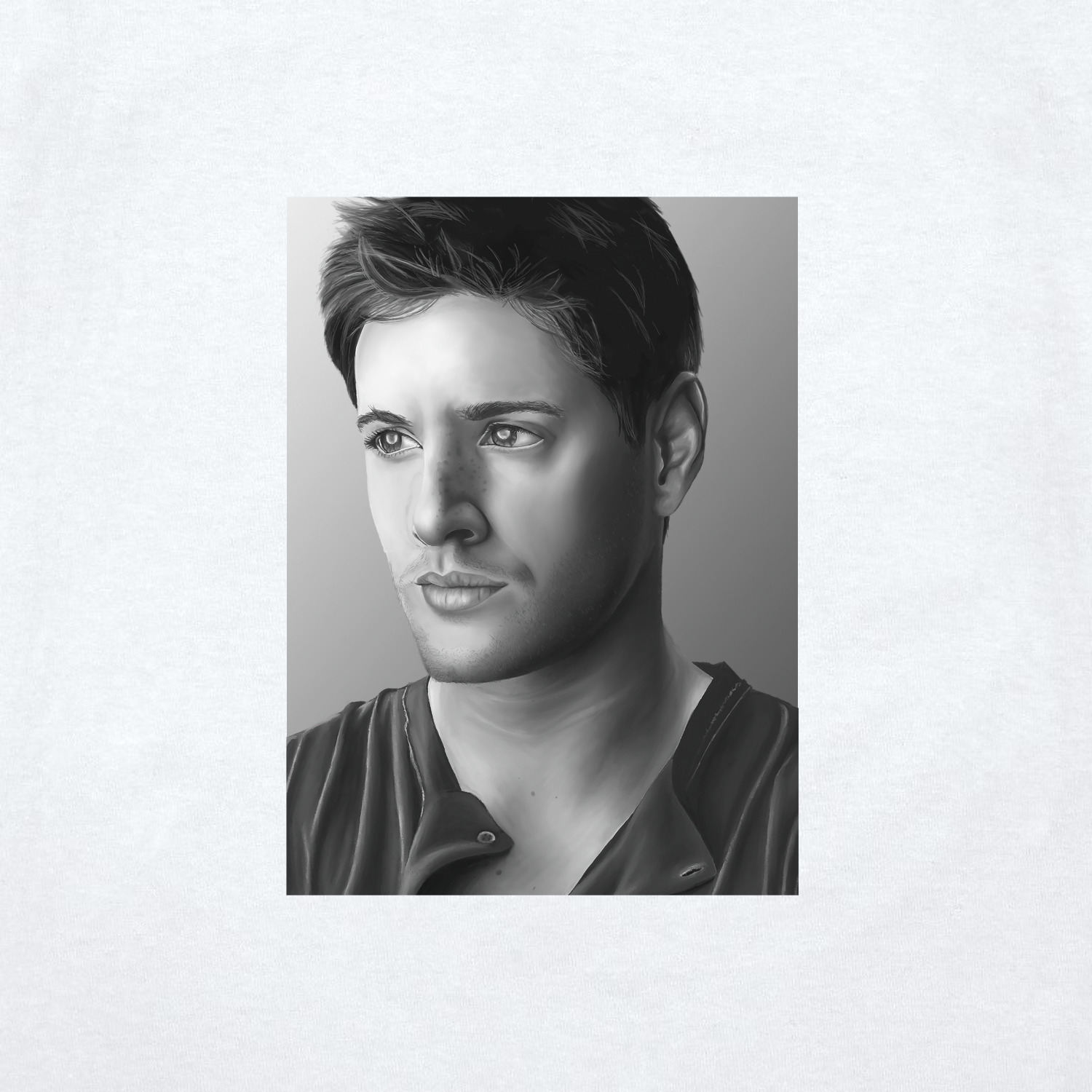 Мужская футболка &quot;<b>Дженсен</b> <b>Эклз</b> / <b>Jensen</b> Ross Ackles&quot; цвет белый.