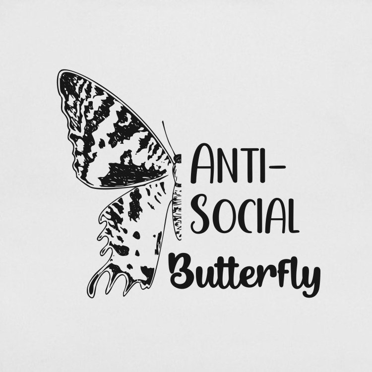 Social Butterfly. Butterfly Sketch.