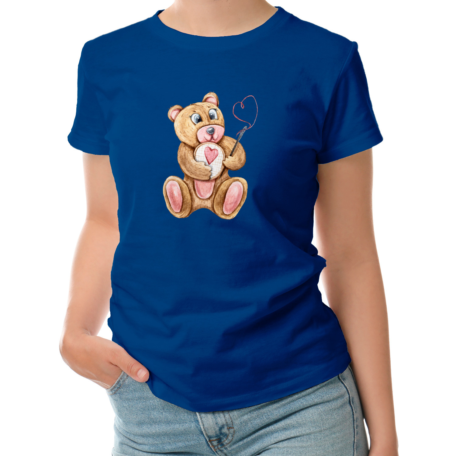 Оранжевая футболка с медведем детская