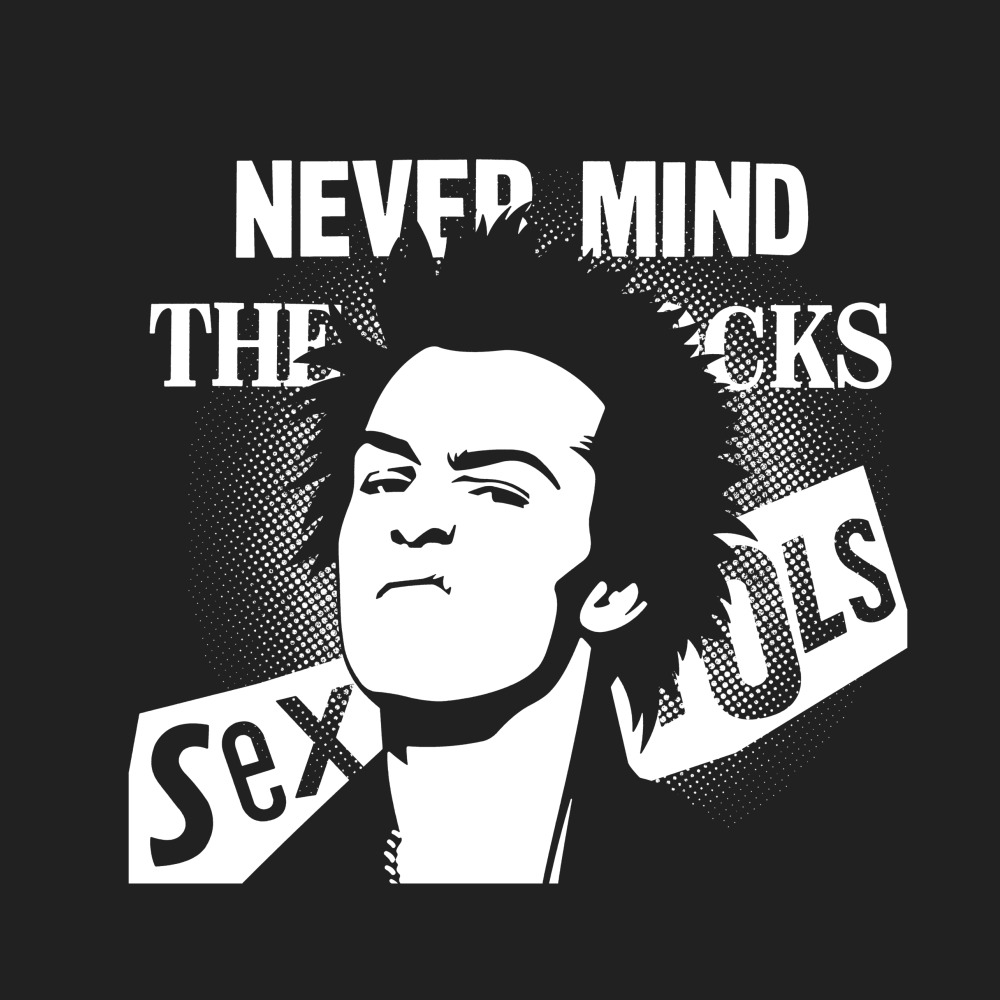 Бутылка для воды «Сид Вишес. Sid Vicious. Sex Pistols. Punk. Панк.» цвет  черный - дизайнер принта Kaplio