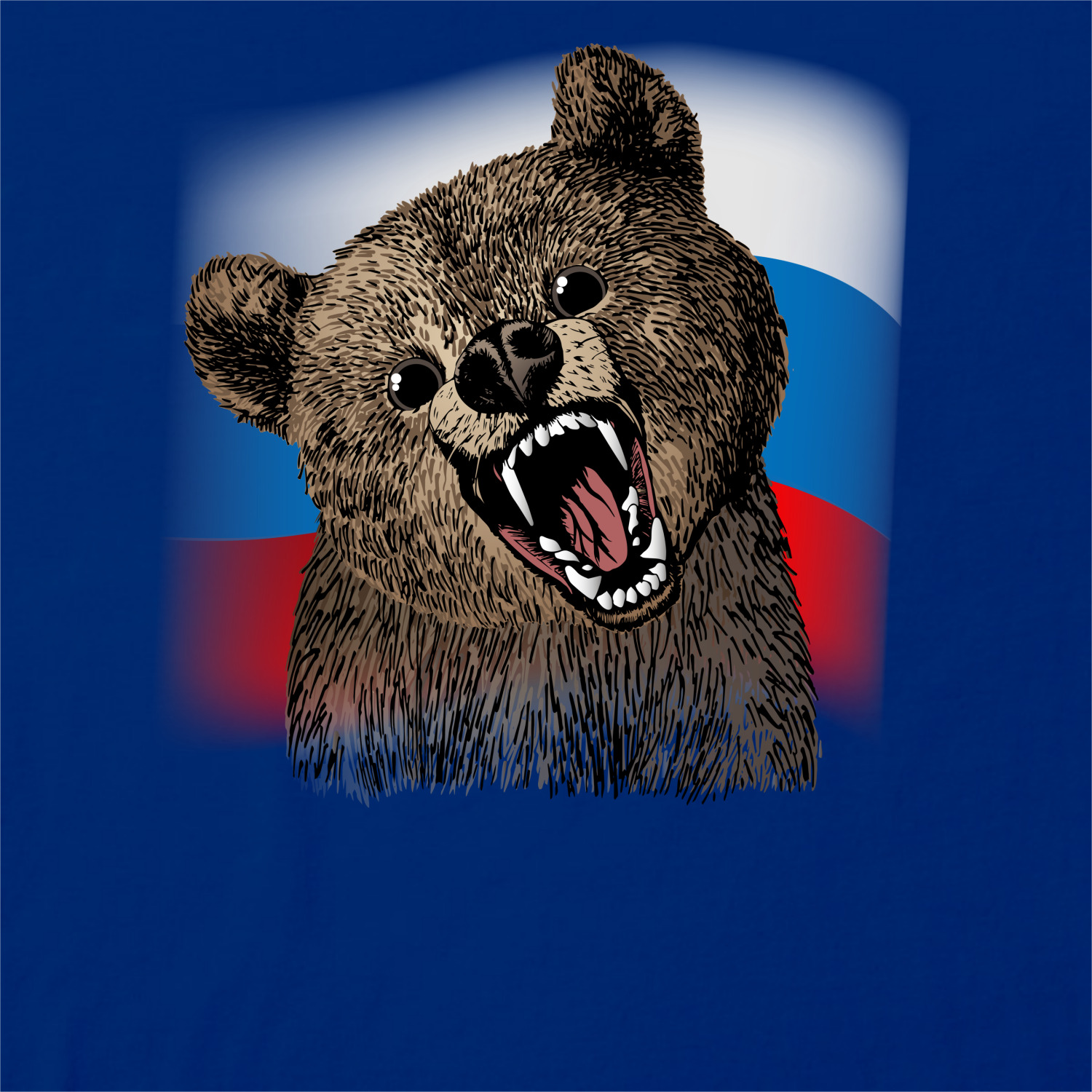 Медведь С Флагом России